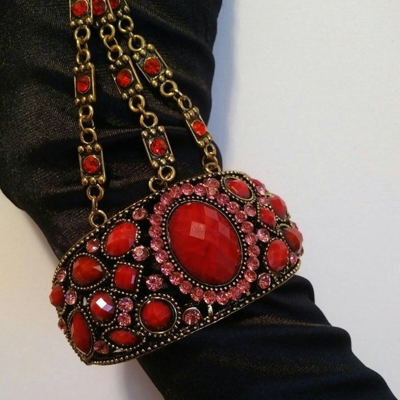 NWOT Statement Ring+Bracelet combined antique gold - Picture 4 of 8